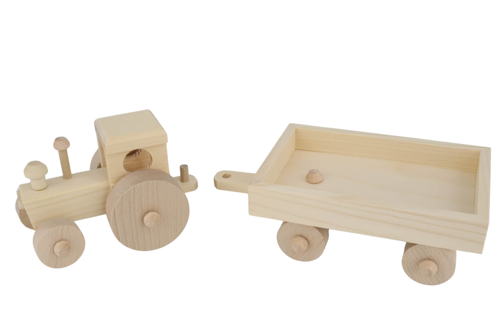 Wooden tractor with trailer by Robbi Weber_2