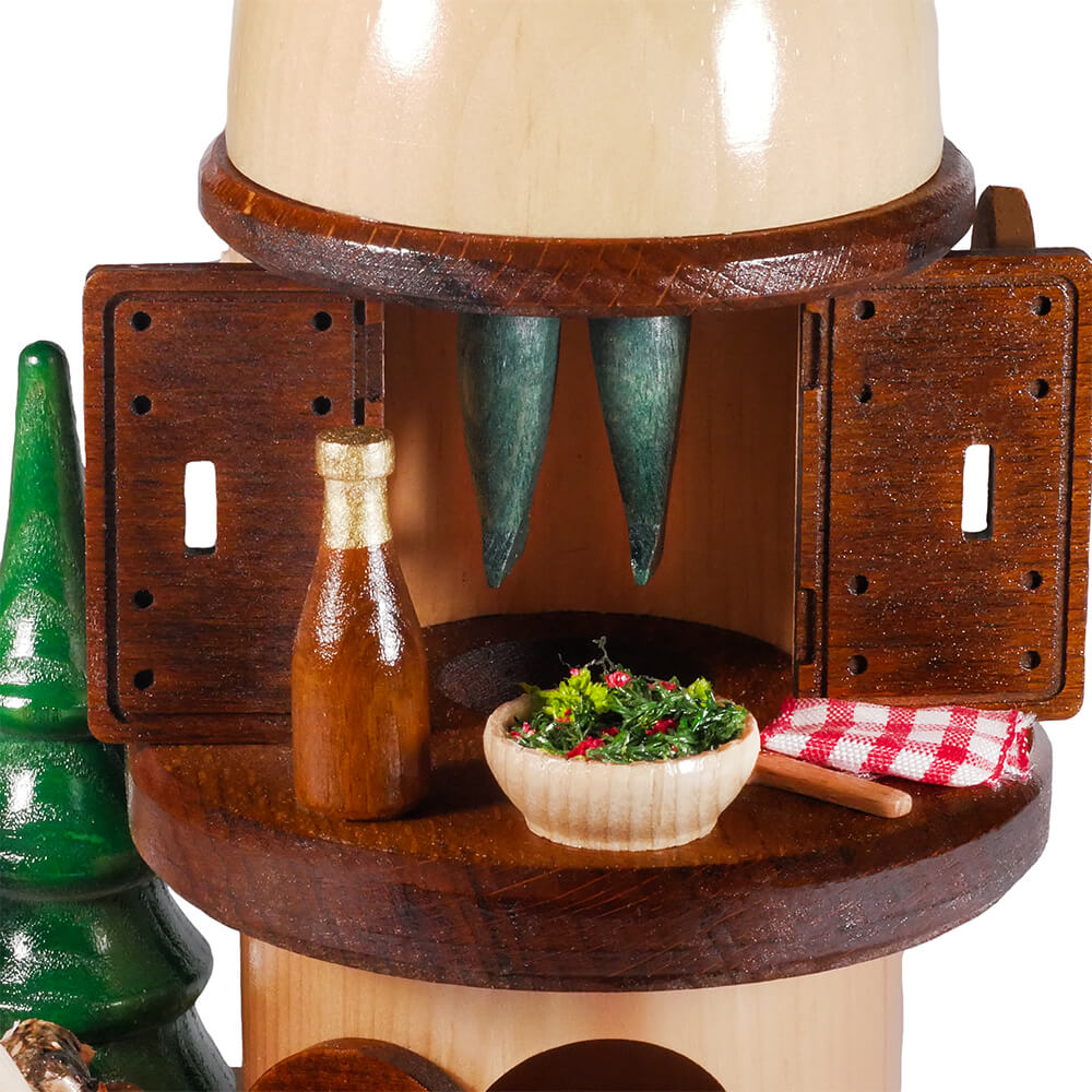 Smoker Gnome with Smoking Oven, 26 cm by DWU Drechselwerkstatt Uhlig_3
