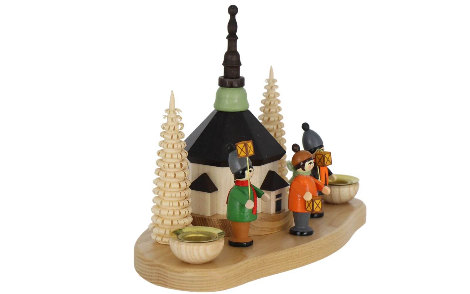Candlestick with Seiffen church and lantern children by Knuth Neuber_2