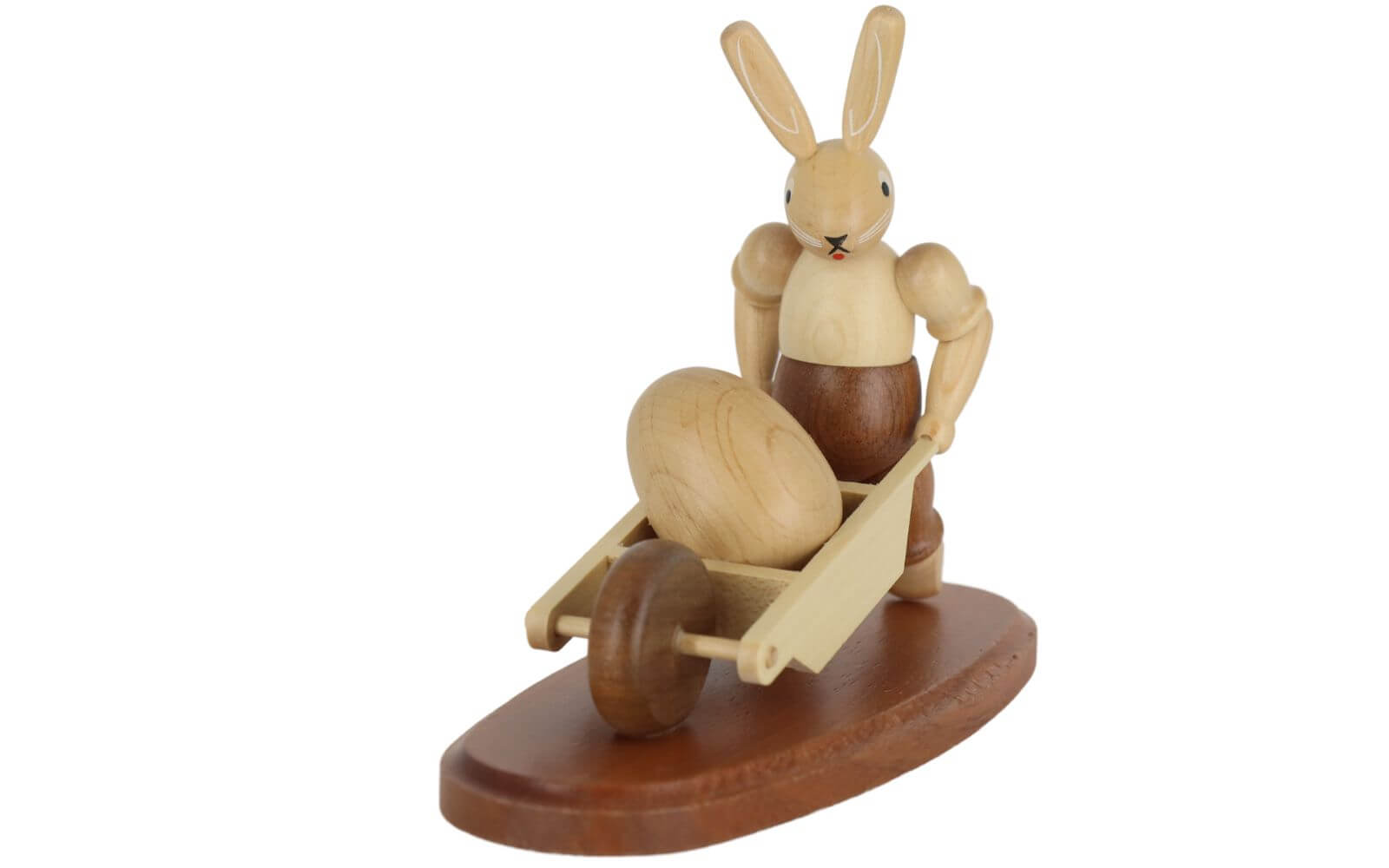 Rabbit with wheelbarrow, 11 cm, natural by Müller Kleinkunst_3