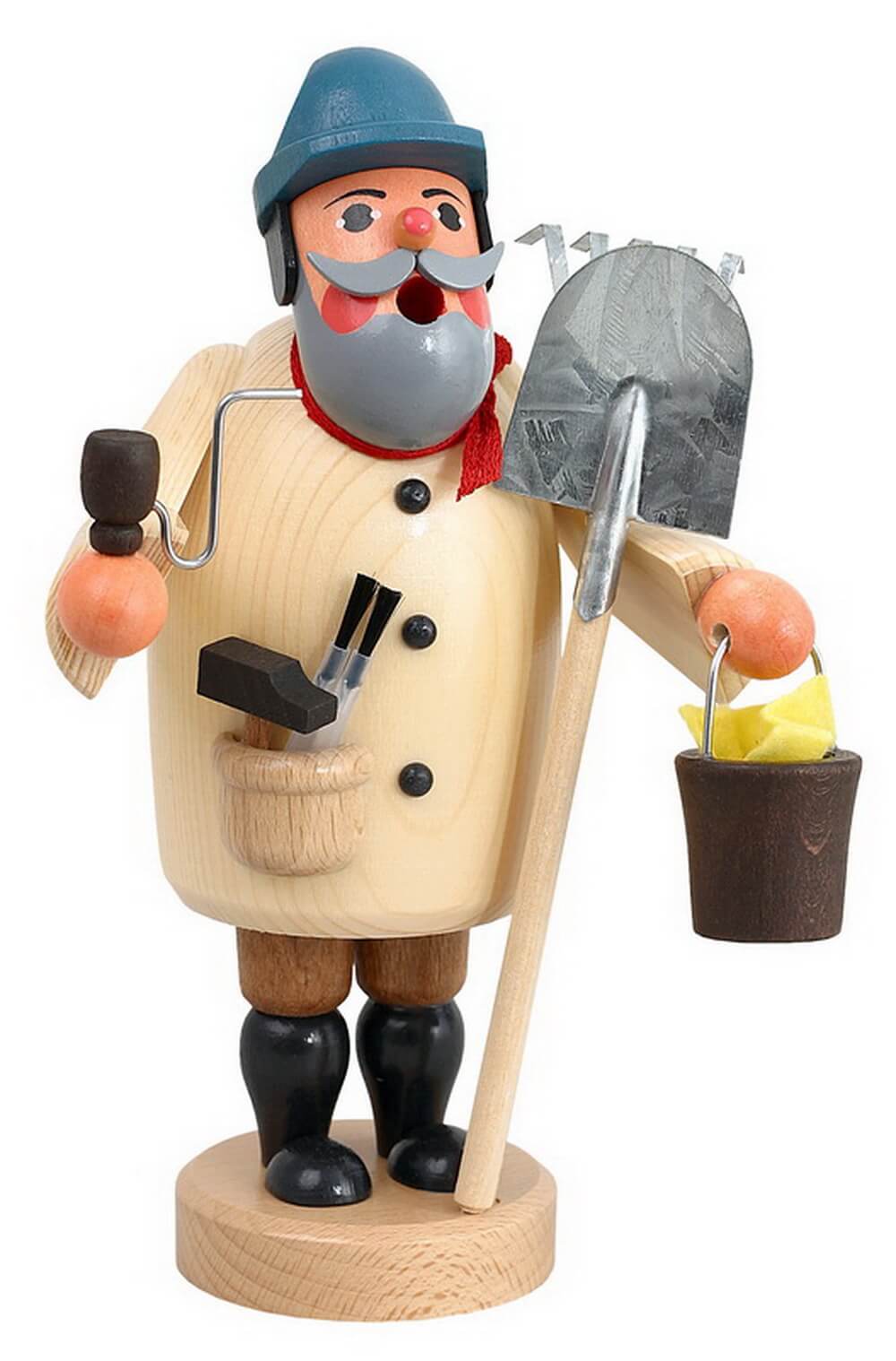 Smoking man janitor, 21 cm by Karl Werner