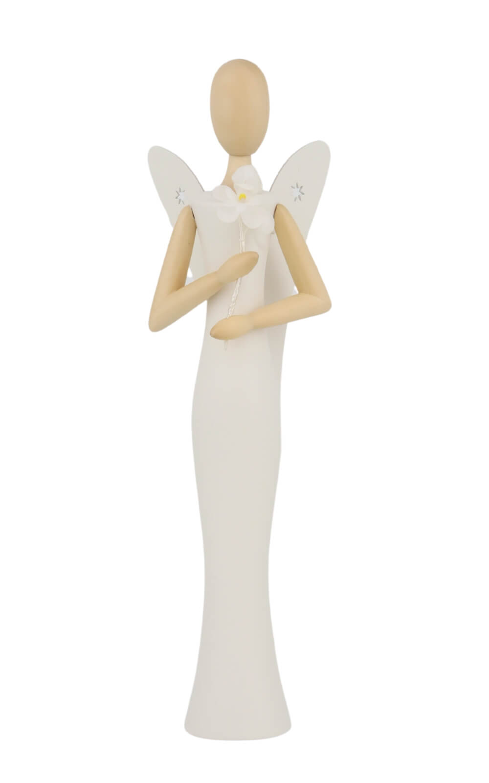 Angel - Sternkopf with cherry blossom, standing, 25 cm by Holzkunst Gahlenz_2