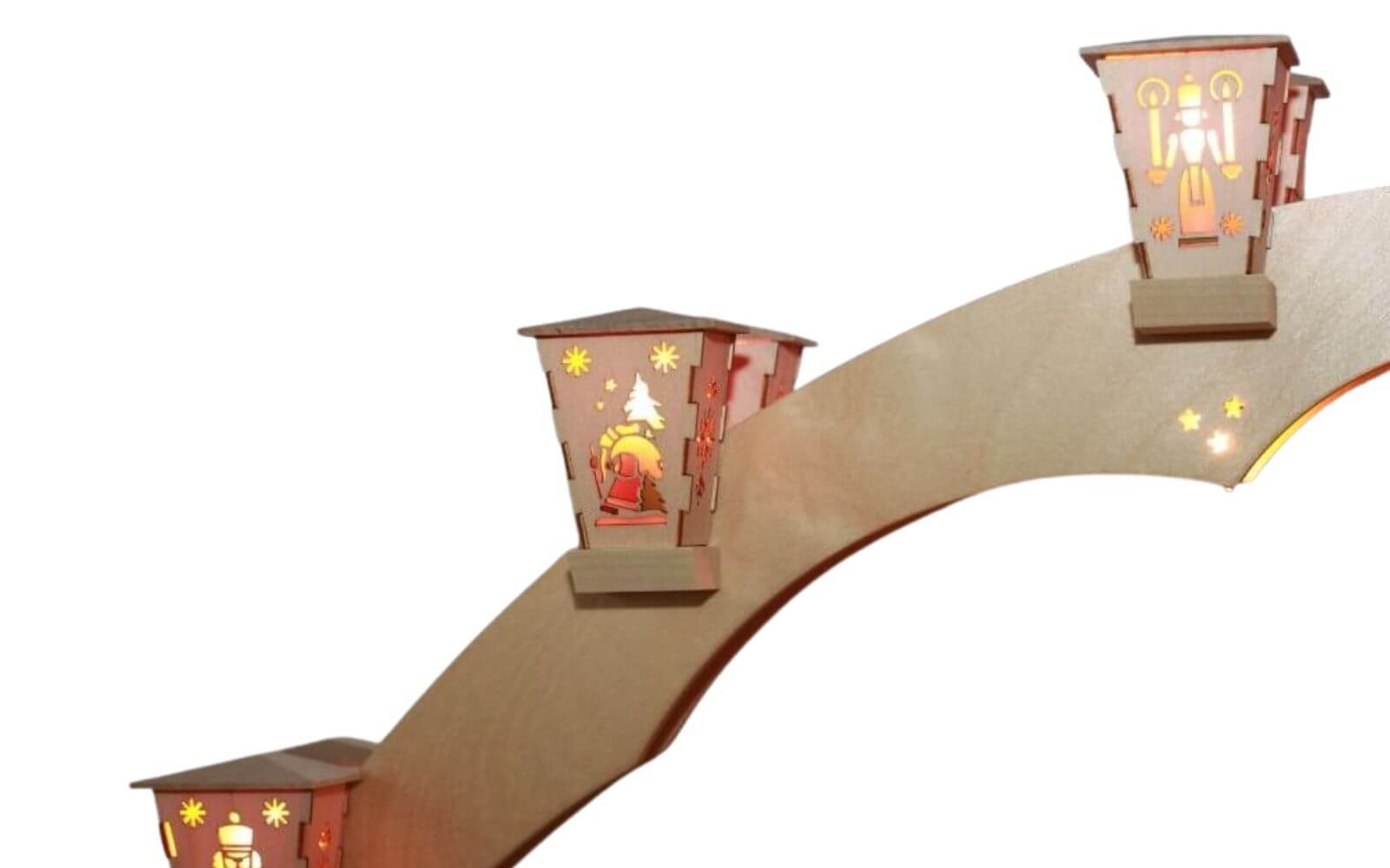 Candle arch Seiffen church with Christmas pyramid, 80 cm by Richard Glässer_pic4