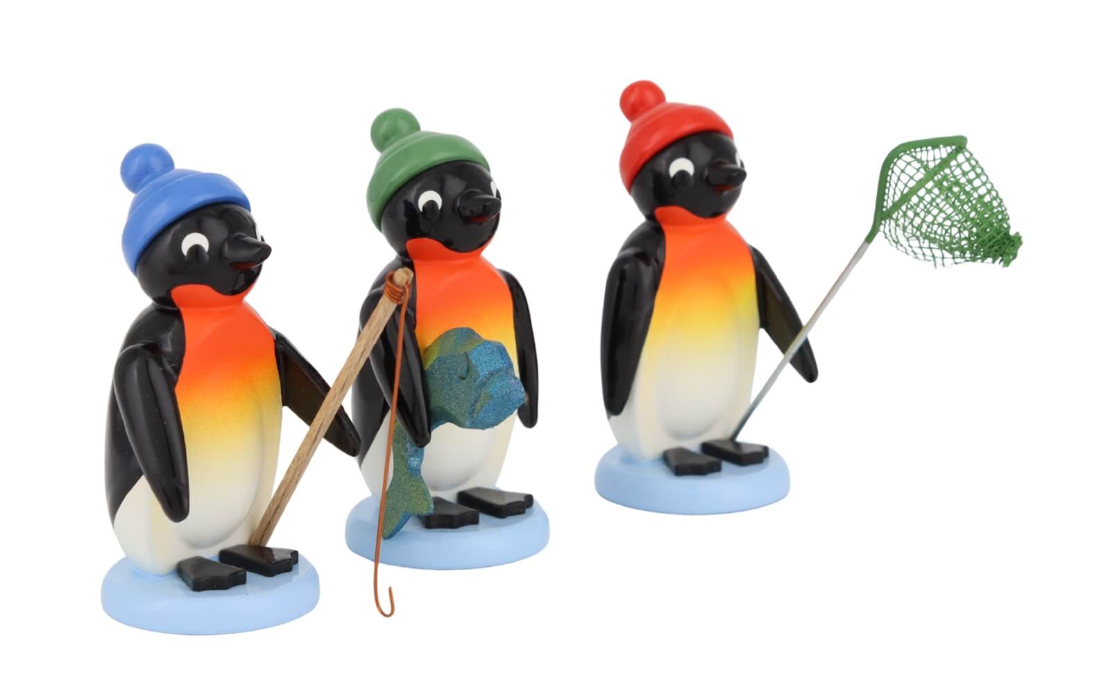 Miniature penguins – Angler, 3-piece set from SEIFFEN.COM