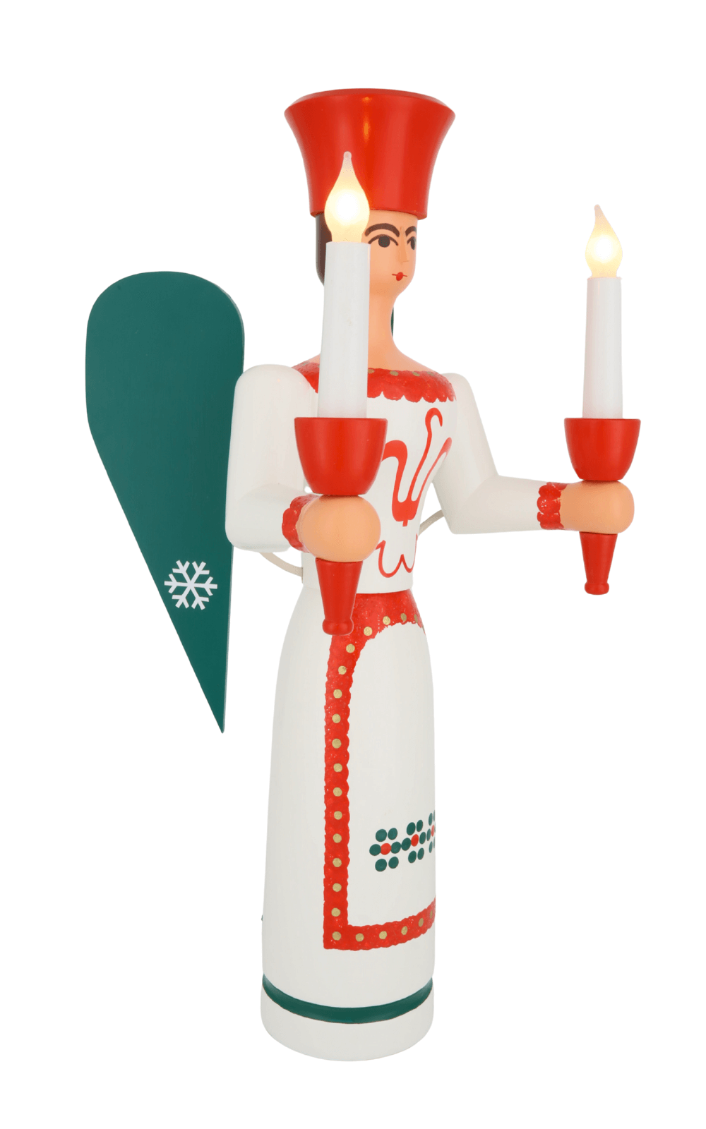 Christmas angel, colored, electrically illuminated, 50 cm by SEIFFEN.COM