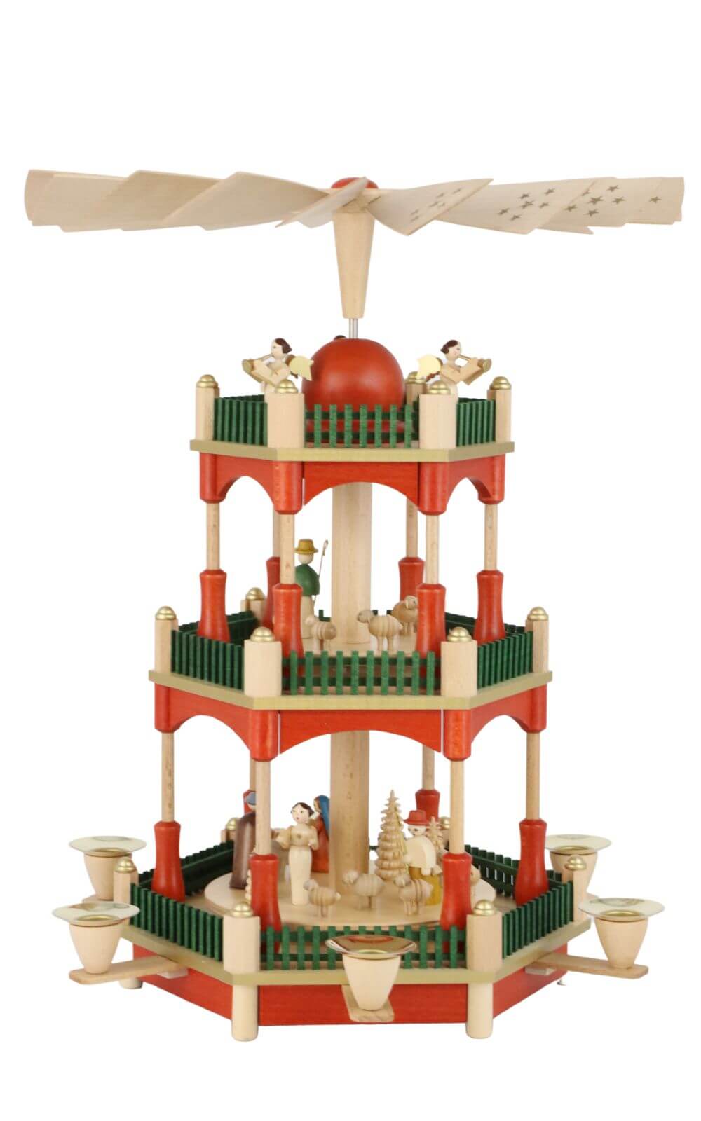 Christmas Pyramid with Holy Family, 3-Tier, 39 cm / 15.3 in by Richard Glässer_1