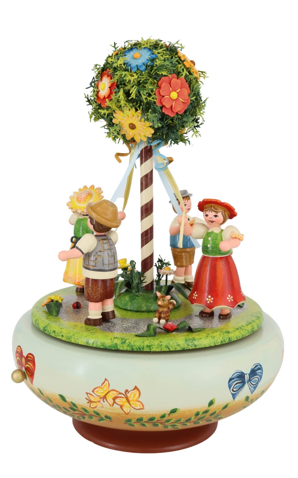 Music box May dance, Melody: All the birds are already there, 26 cm (10.24 inch), colorful by Hubrig Volkskunst_2