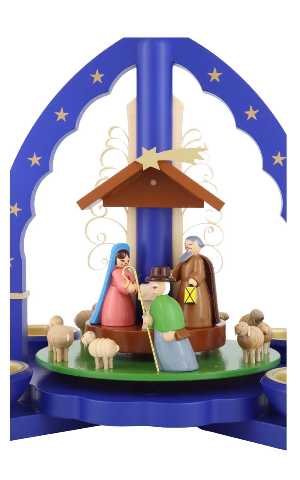 Christmas Pyramid Nativity Scene, 28 cm – Colorful, handmade by Richard Glässer_3