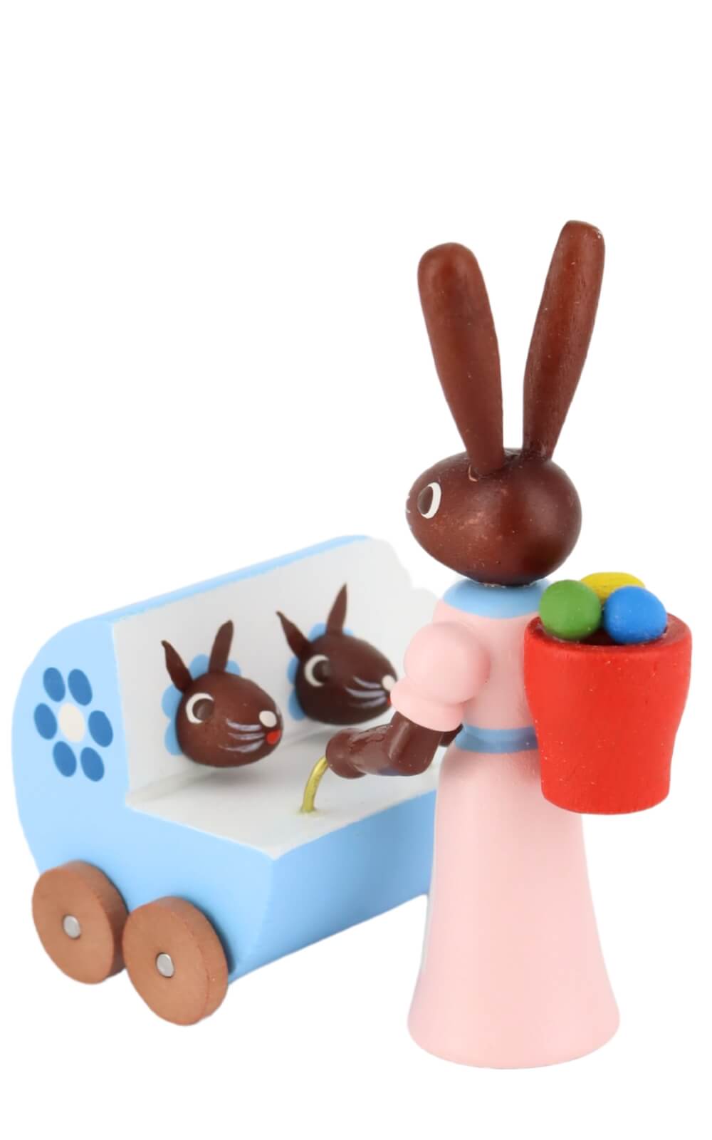 Easter bunny mother bunny with blue twin pram by Stephan Kaden_3