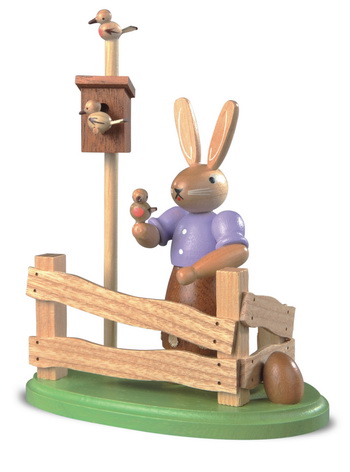 Easter Bunny - Woman at the garden fence by Müller Kleinkunst