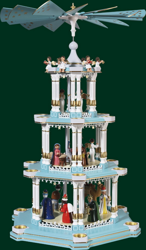 Christmas pyramid Baroque mirror pyramid Nativity of Christ by Richard Glässer GmbH_2