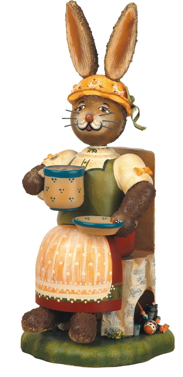 Smoking man Easter bunny Kaffeegustel by Hubrig Volkskunst