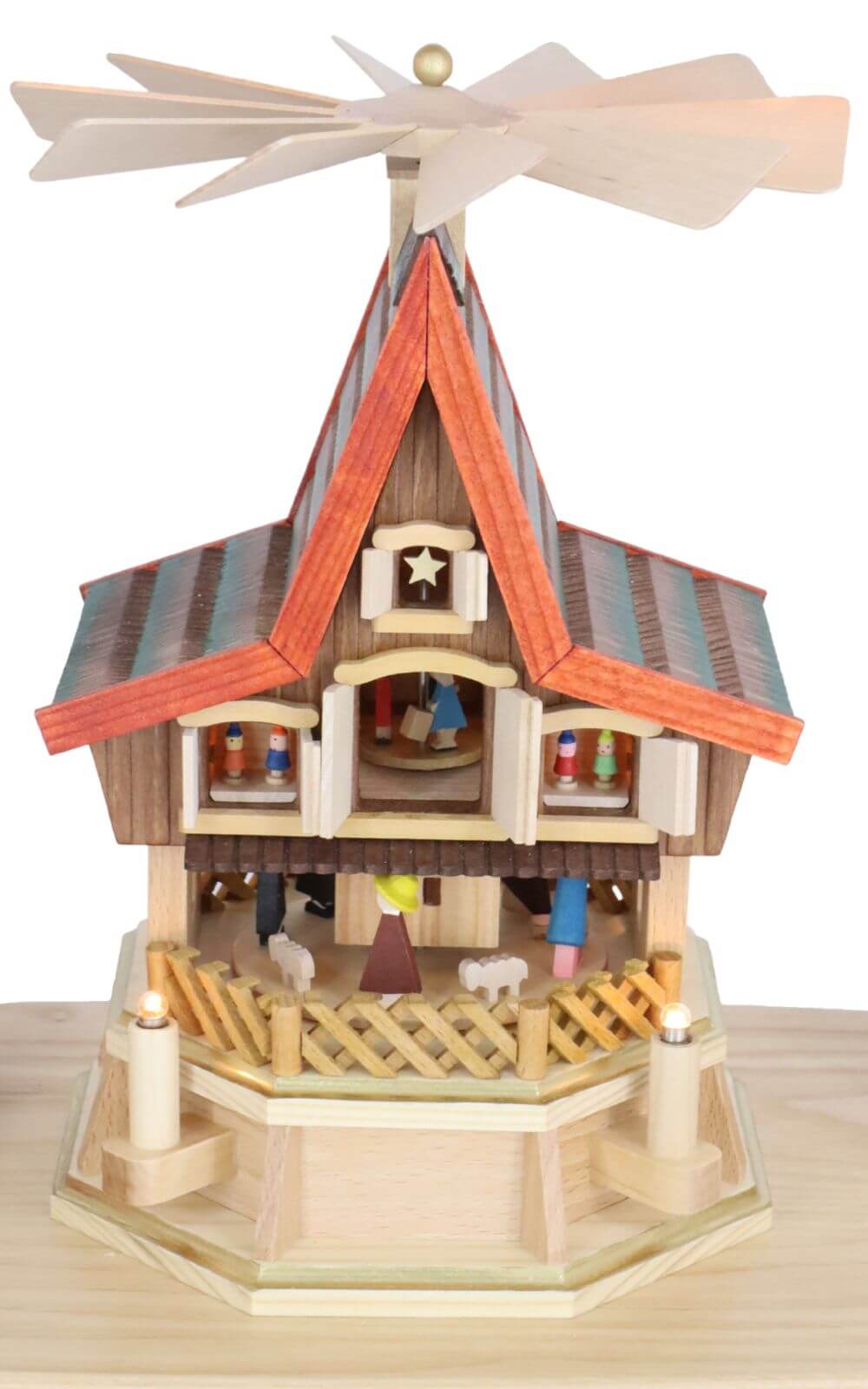 Candle arch Christmas forest with Advent house, 80 cm by Richard Glässer_5