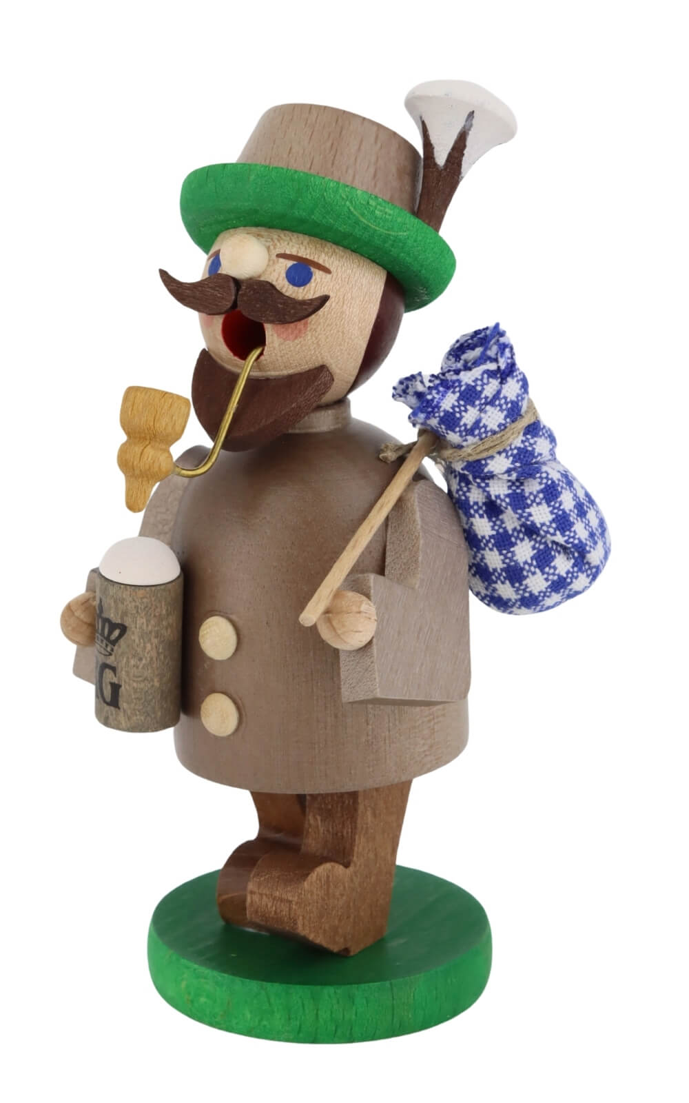 Smoking Man Bavarian, 11 cm / 4,3 inch by Richard Glässer_3
