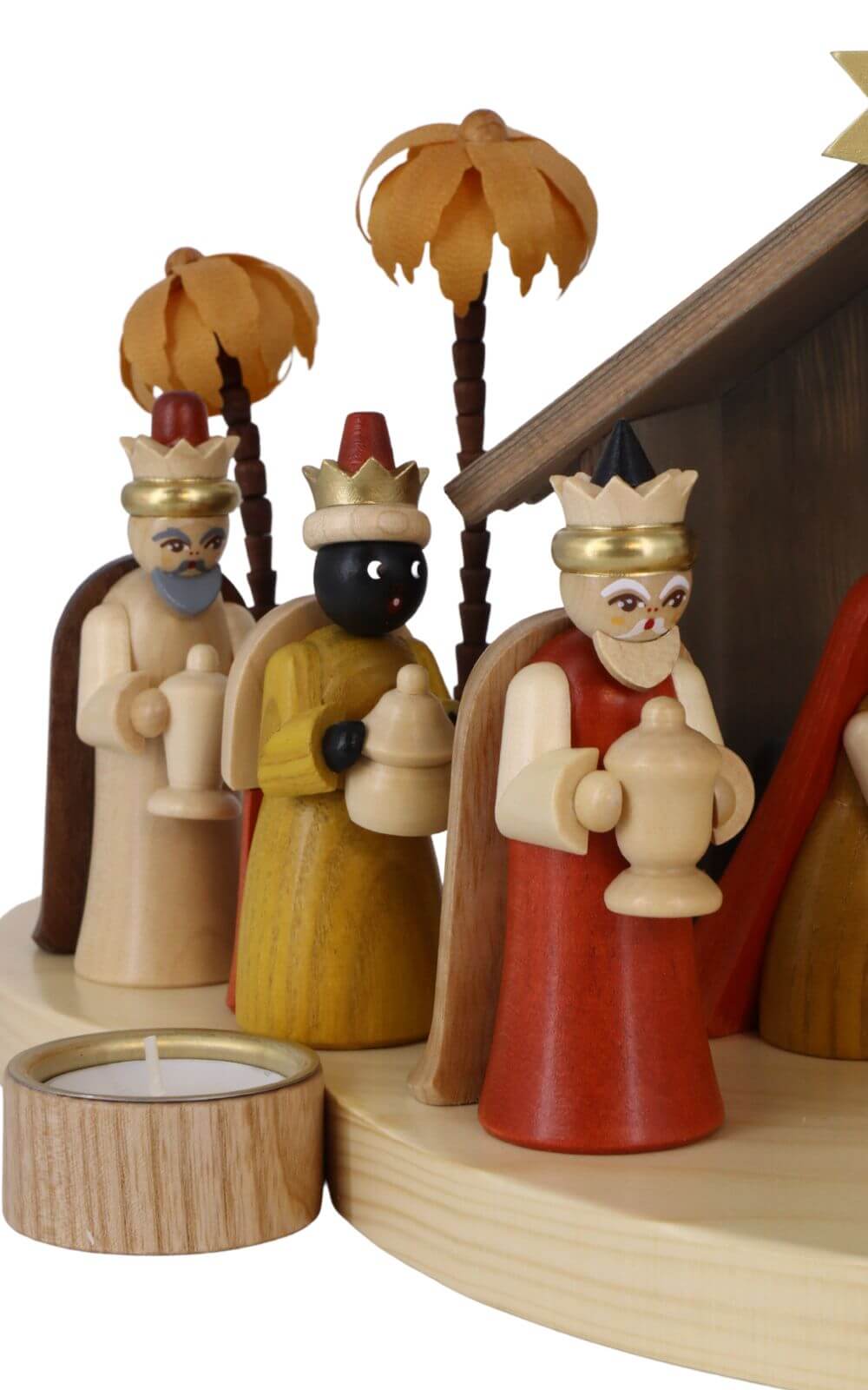 Base for tea lights with nativity scene, 20 cm by Richard Glässer_2