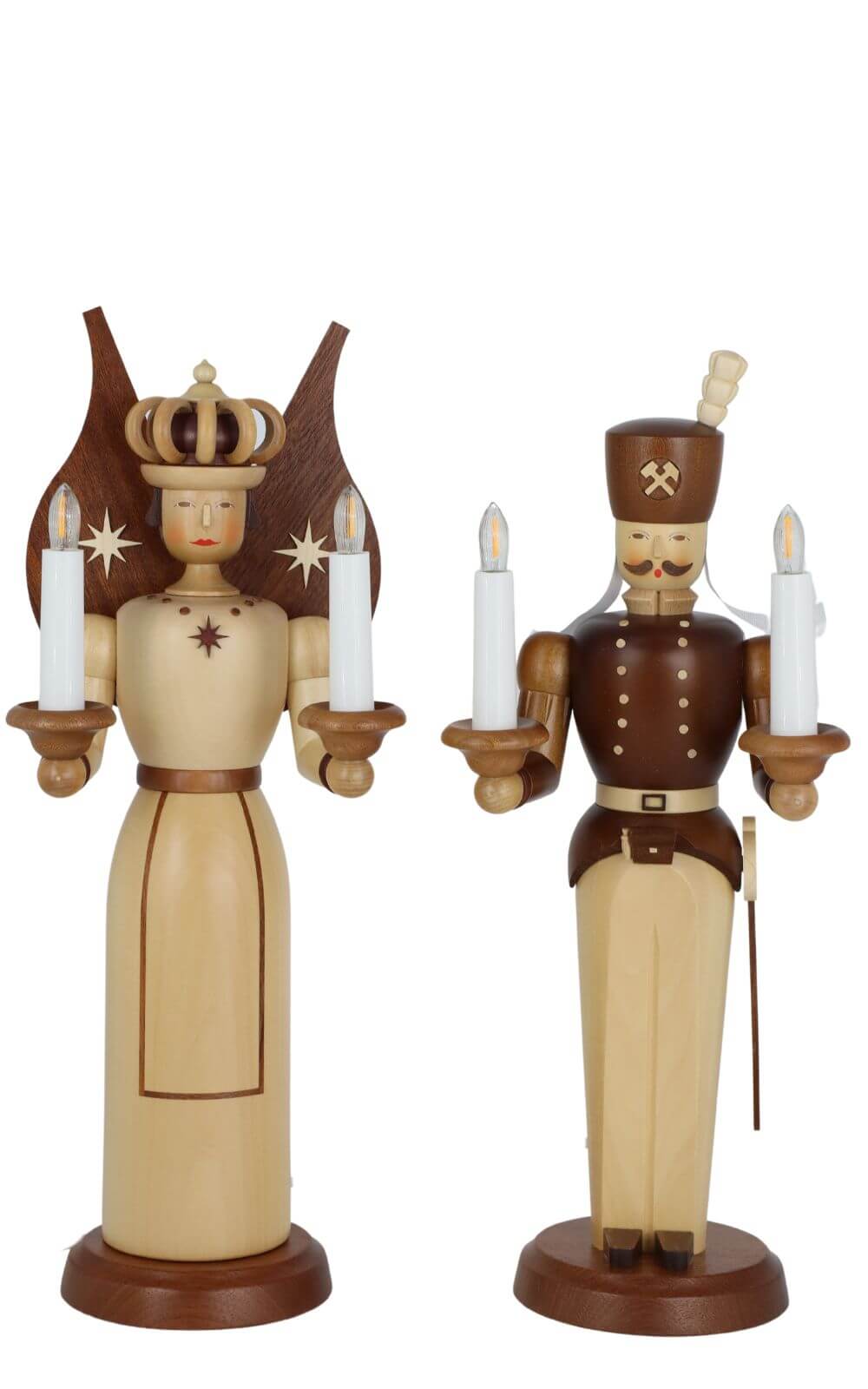 Angel and miner, natural, electrically illuminated, 40 cm by Müller Kleinkunst_4