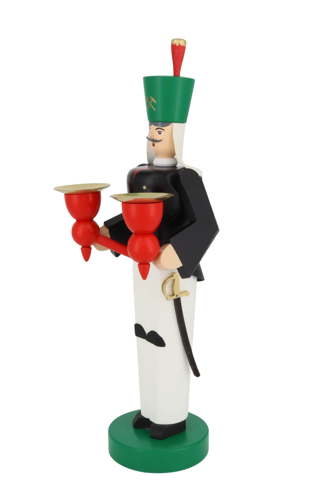 Angel and miner for wax candles, 26 cm, colored by Richard Glässer_3