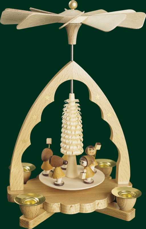Christmas pyramid Lantern Children, natural, 19 cm by Richard Glässer_2