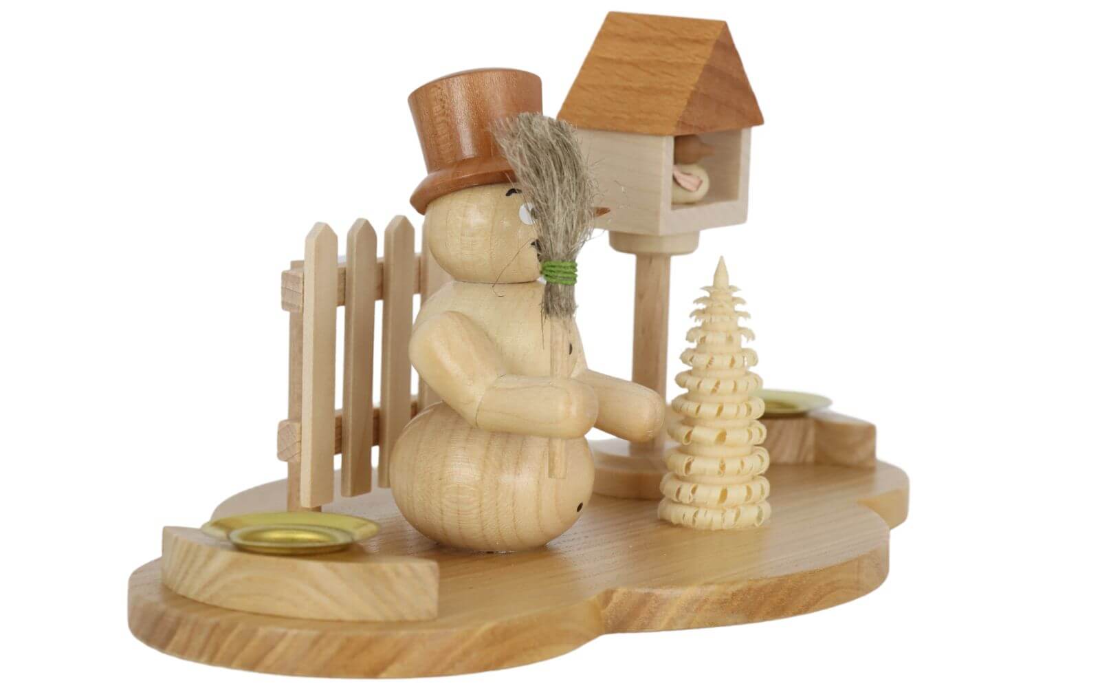 Christmas candle holder snowman, natural by Knuth Neuber_2