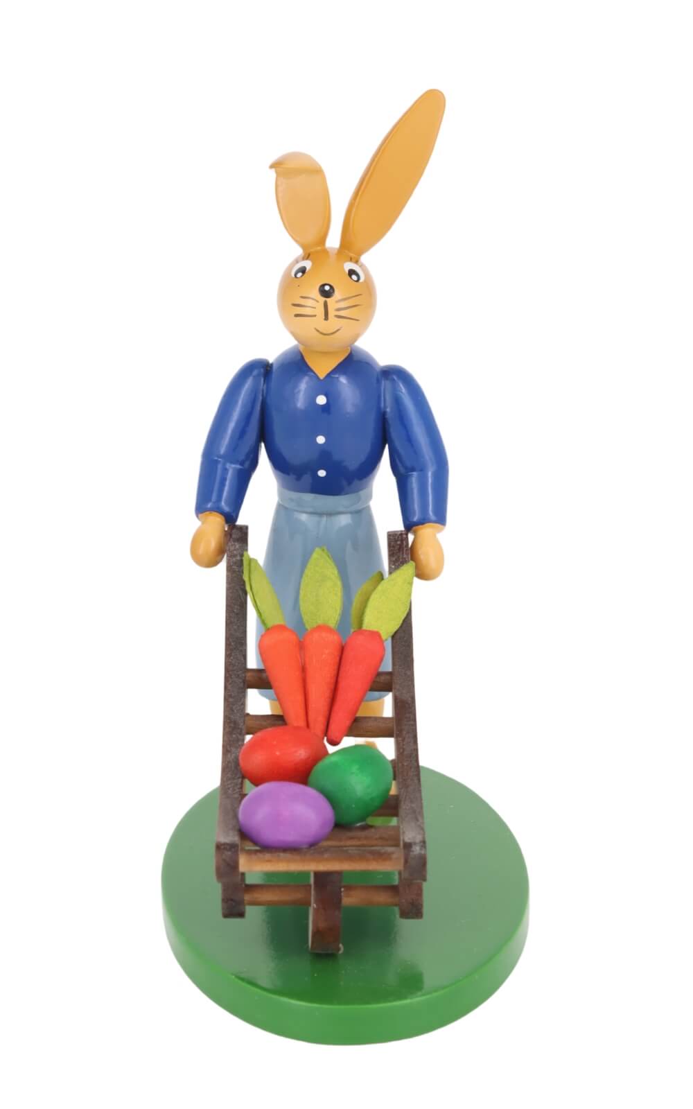Easter bunny with cart, 12 cm by Holzkunst Gahlenz_1