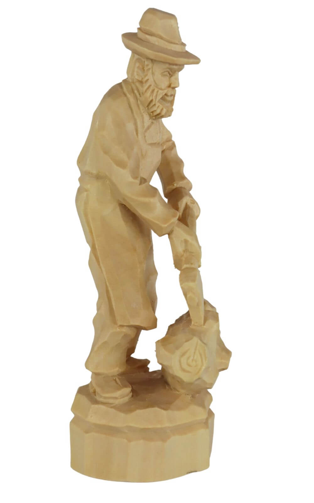 Lumberjack, carved, 16 cm, natural by Schnitzkunst aus dem Erzgebirge_2