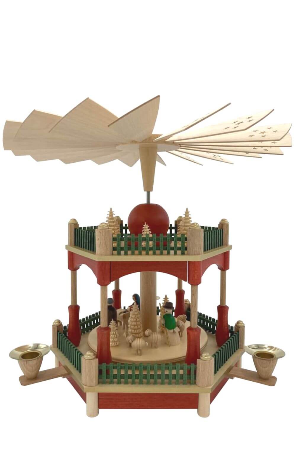 Christmas pyramid with Christ's birth, 28 cm by Richard Glässer_2