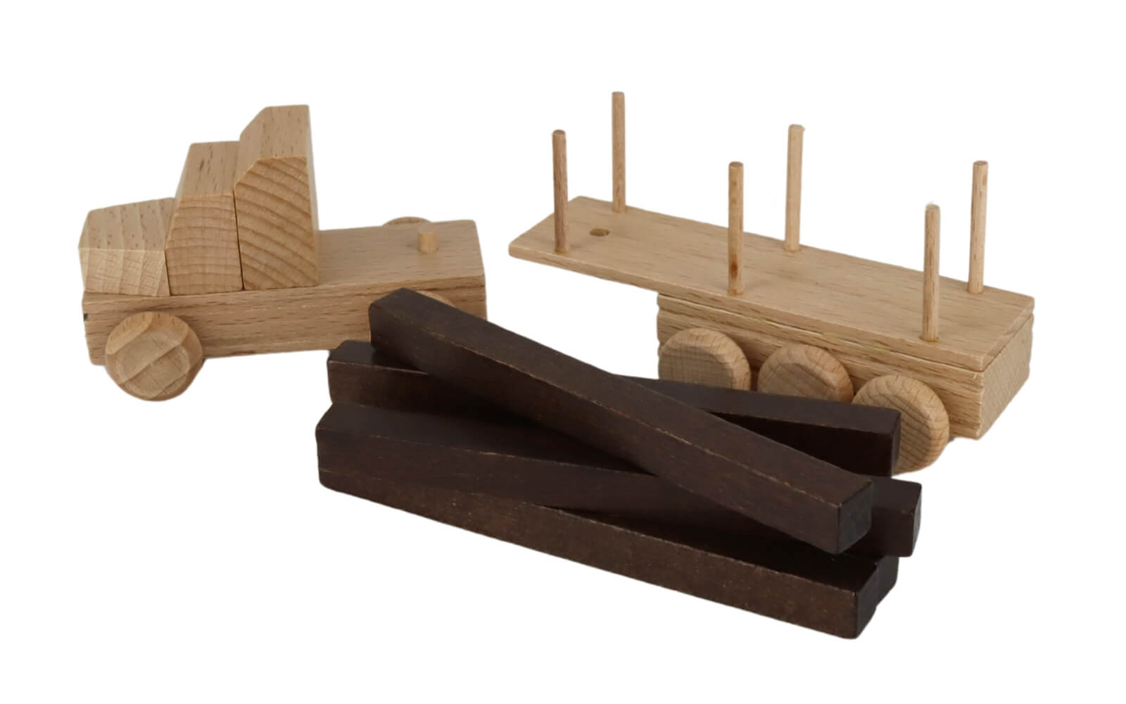 Wooden car US Truck long wood, natural by Ebert GmbH_3