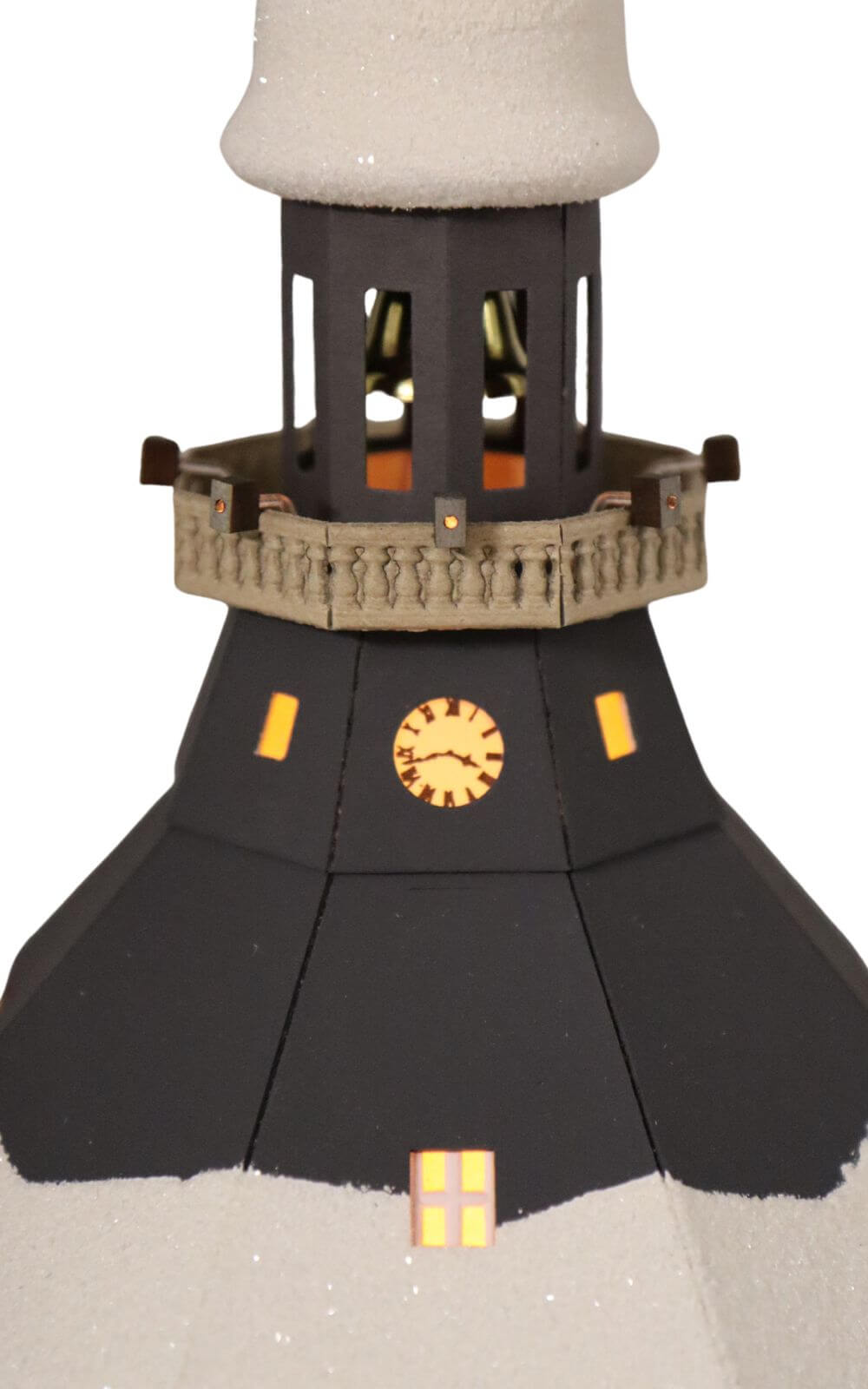 LED house of lights Seiffen church with illuminated Christmas tree, 43 cm by Birgit Uhlig_5