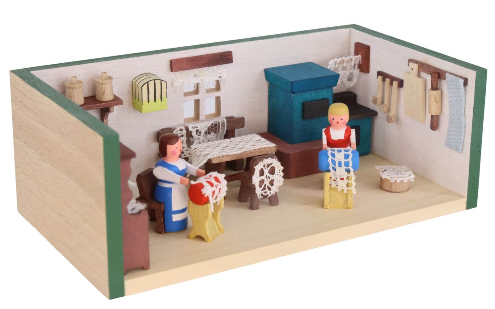 Miniature bobbin lace room by Gunter Flath_2