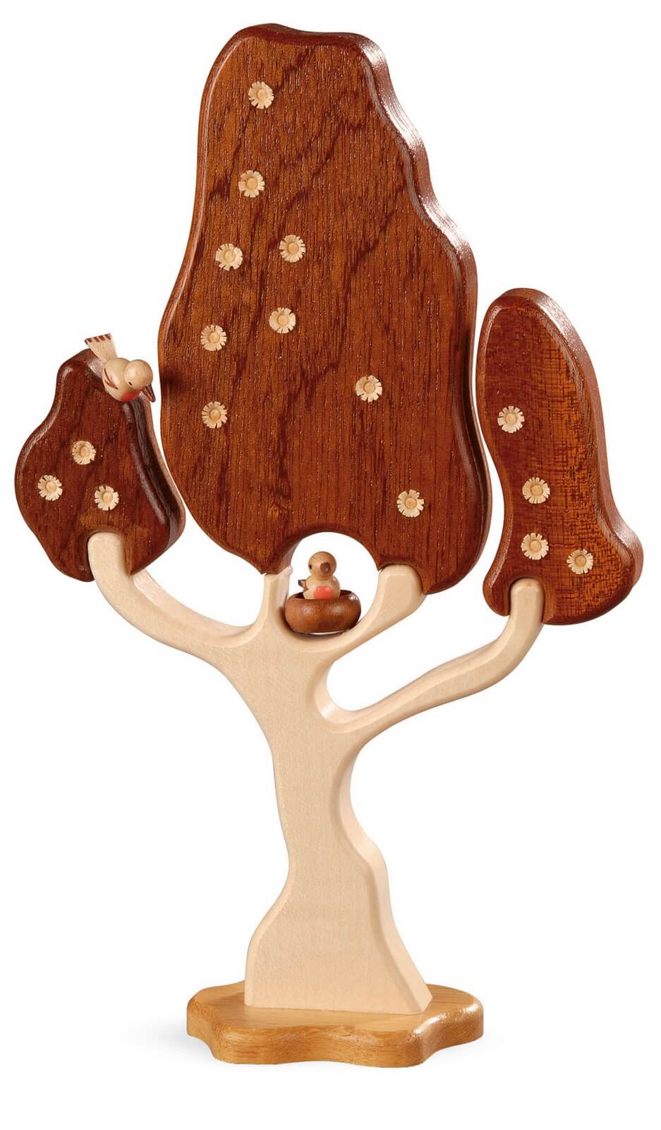 Decorative figurine - deciduous tree, milled, 20 cm, natural by Müller Kleinkunst