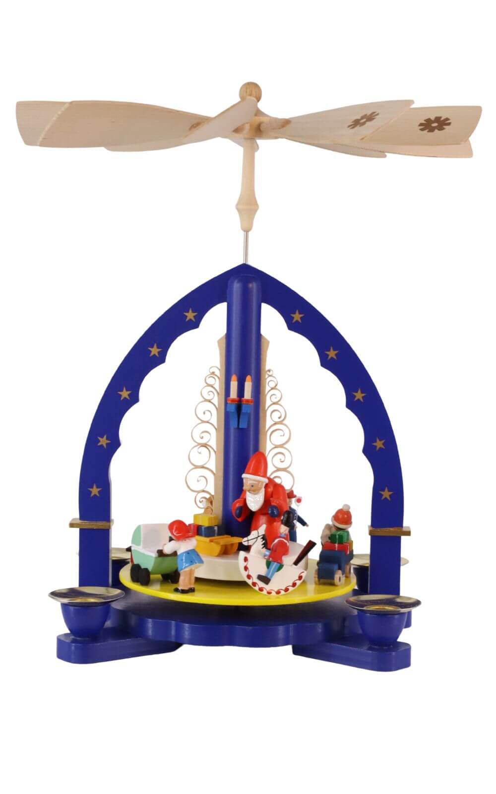 Pyramid Christmas gift, blue, 27 cm by Richard Glässer