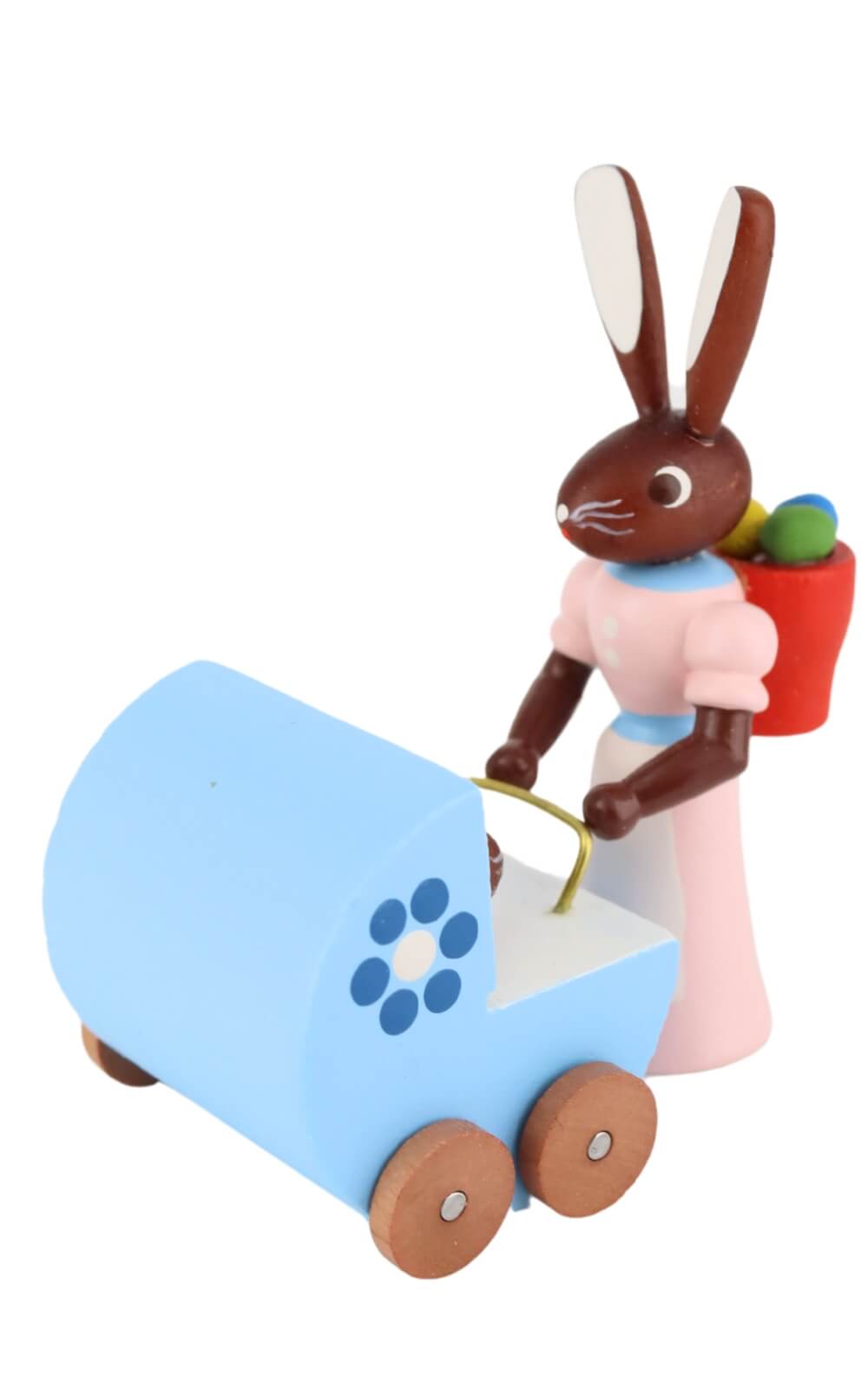 Easter bunny mother bunny with blue twin pram by Stephan Kaden_2