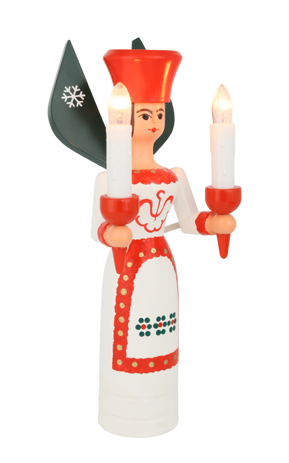Christmas angel, 26 cm, colorful, electrically illuminated by SEIFFEN.COM