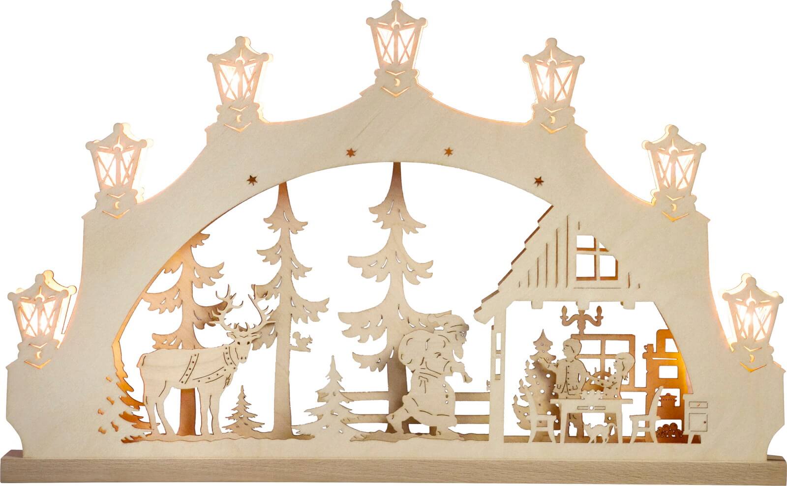 LED Candle Arch Christmas Eve, 52 cm by Weigla