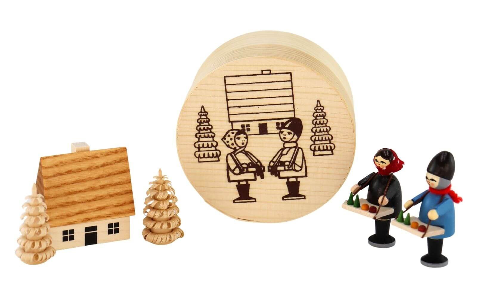Chipboard box with Striezel children in the village by Knuth Neuber