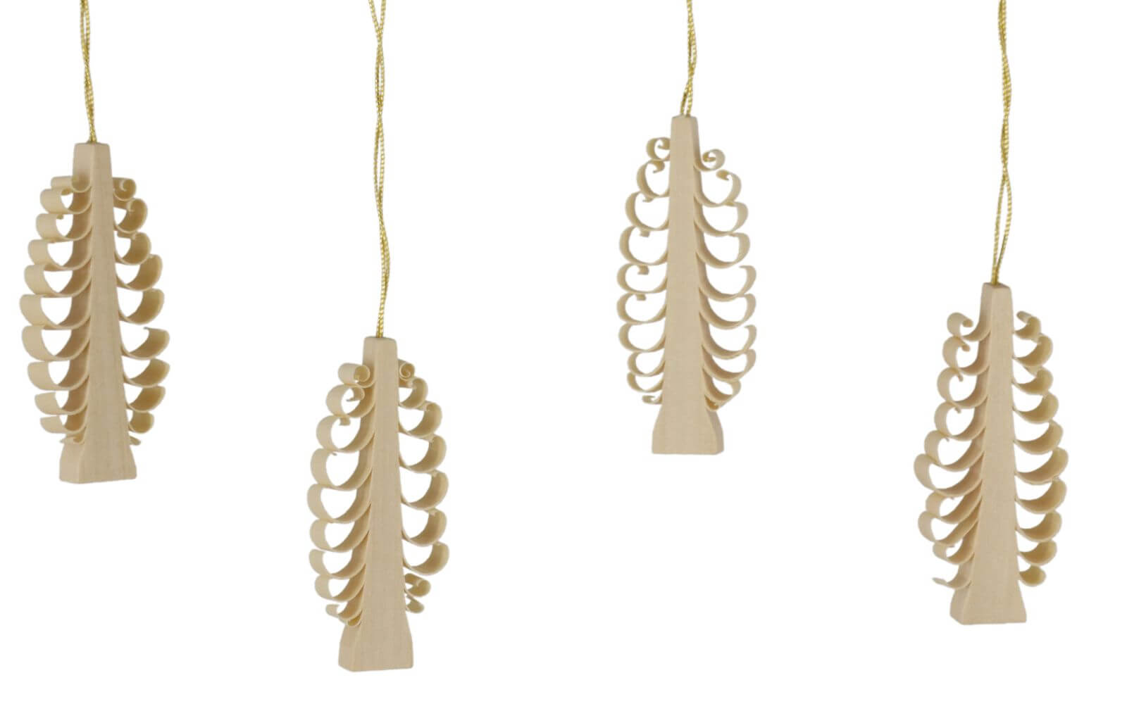 Hanging Christmas tree decorations, 4 pieces by Martina Rudolph