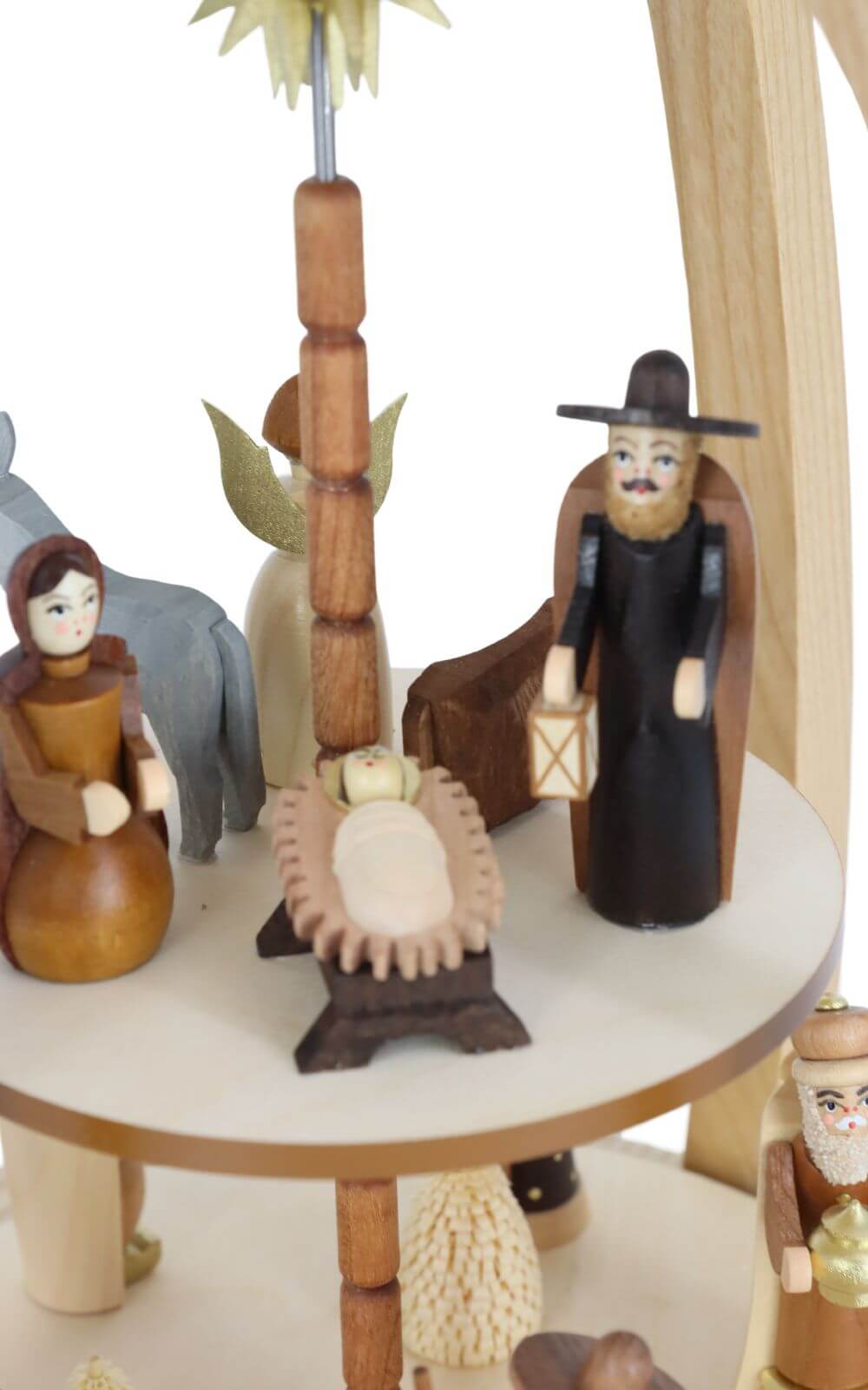 Tealight Christmas pyramid with crib, 2 - tiered by Knuth Neuber_2