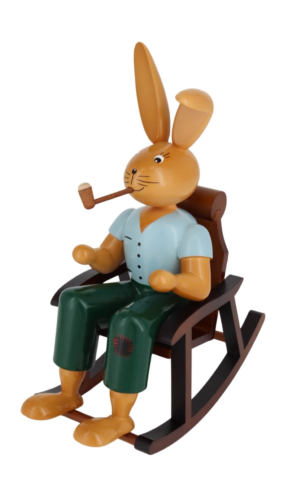 Easter bunny in rocking chair, 22 cm by Holzkunst Gahlenz_1