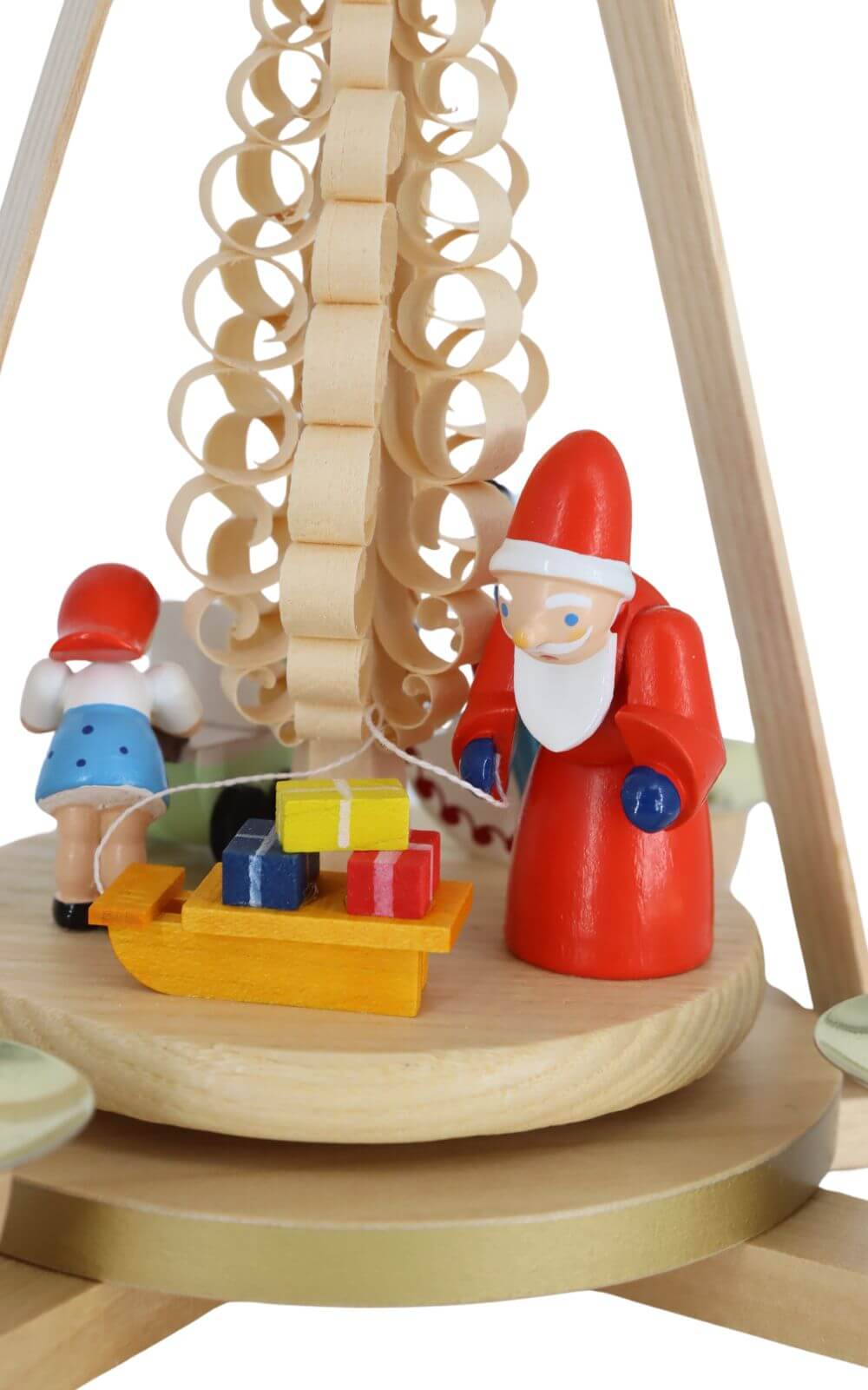 Christmas pyramid with presents, natural, 28 cm by Richard Glässer_2