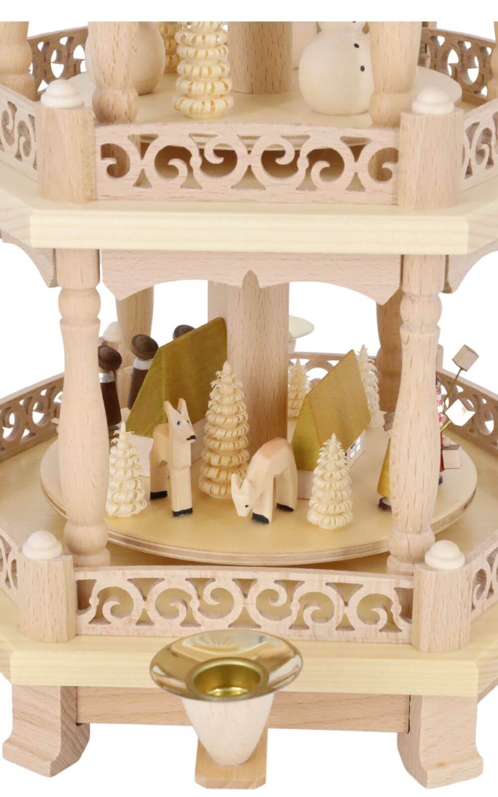 Christmas pyramid with winter motif, 3 - tiered, 54 cm by Richard Glässer_4
