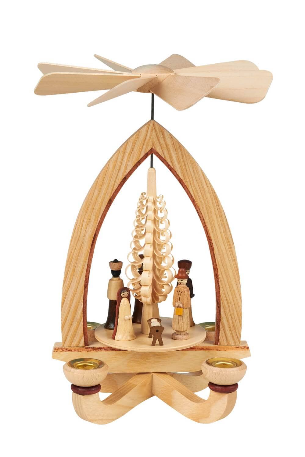Christmas pyramid Nativity, 28 cm by Heinz Lorenz