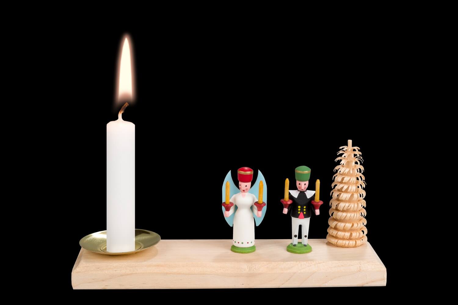 Candle holder angel and miner, 15 cm by SEIFFEN.COM_1