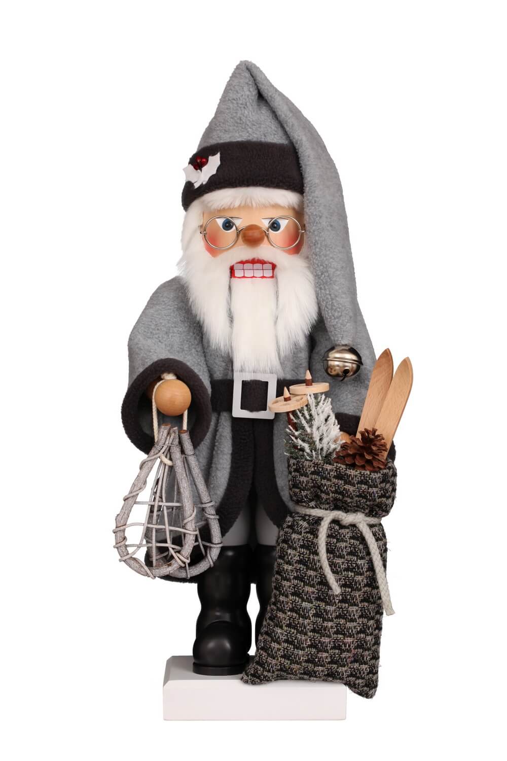 Premium Nutcracker Gray Santa Claus, 49 cm by Christian Ulbricht