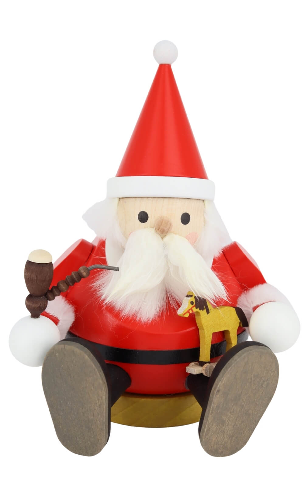 Ball smoking man - Santa Claus sitting, 15 cm by Richard Glässer