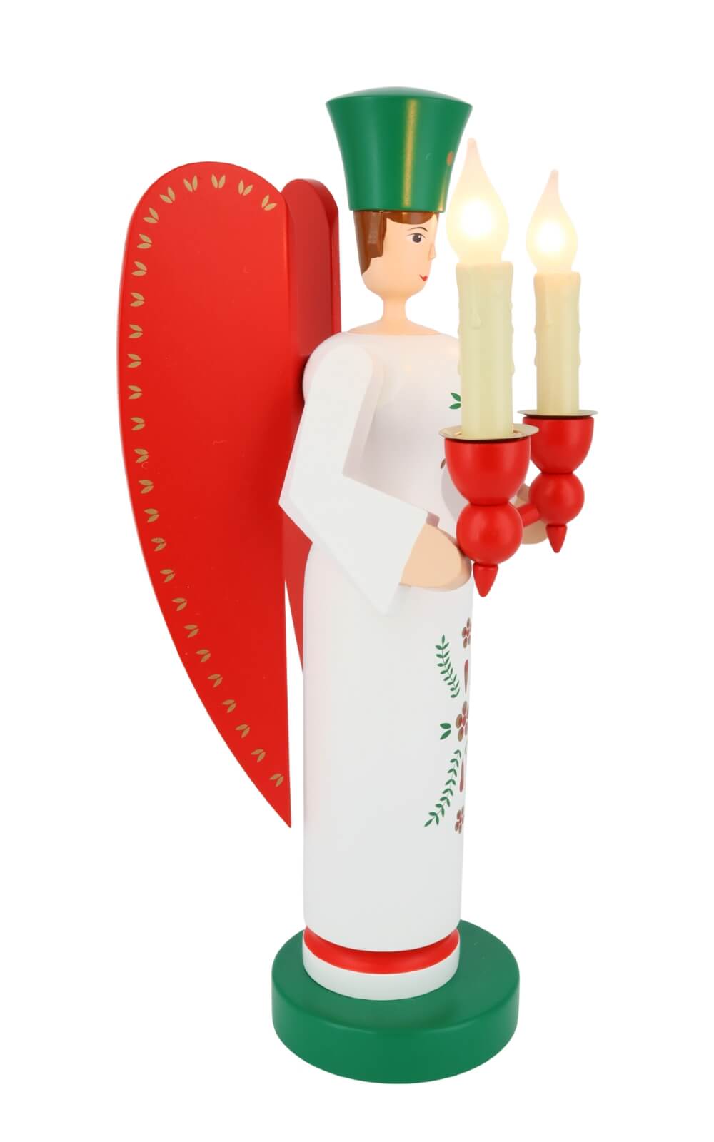Christmas angel electrically illuminated, 32 cm, colored by Richard Glässer_2