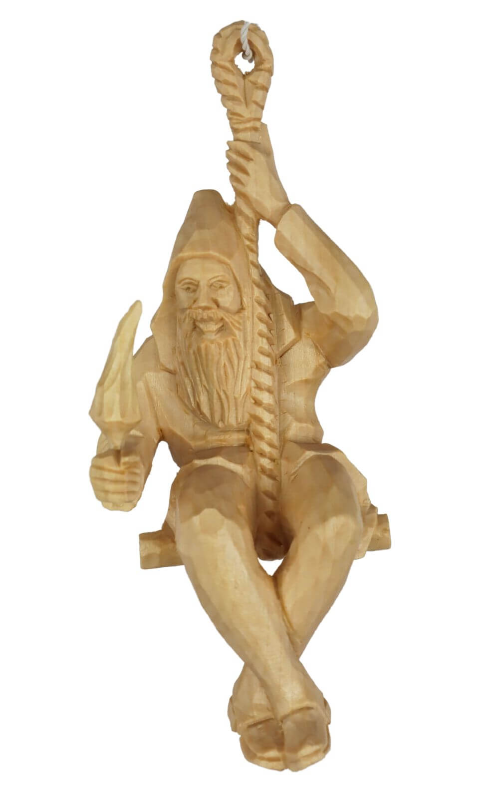 Carved rope ride, 20 cm, natural by Schnitzkunst aus dem Erzgebirge_1