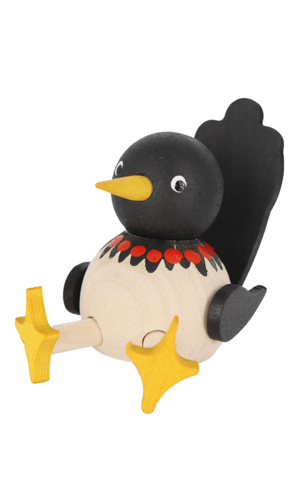 Miniature magpie, sitting, 7 cm, colored by Ralf Zenker_2