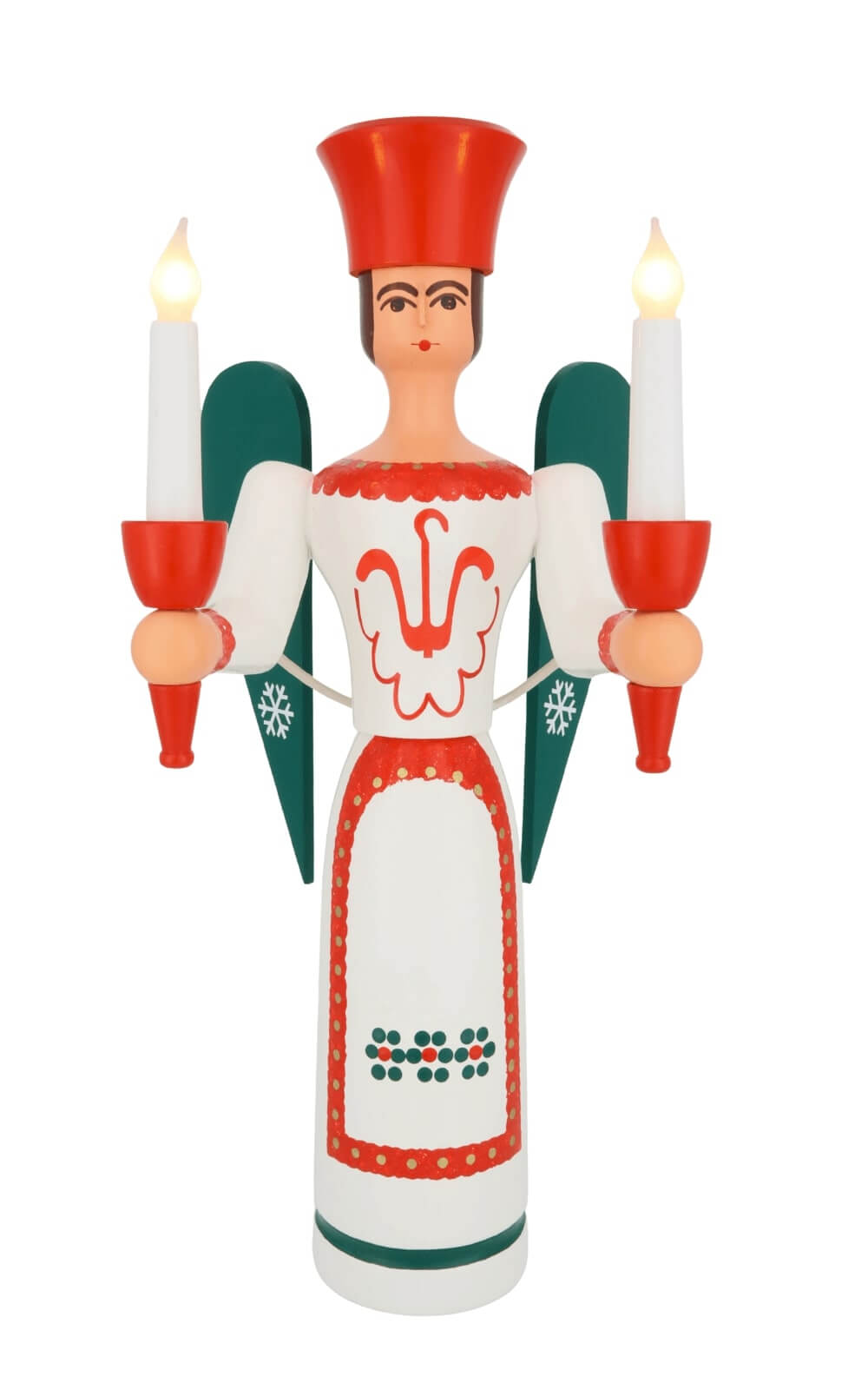 Christmas angel, colored, electrically illuminated, 38 cm by SEIFFEN.COM