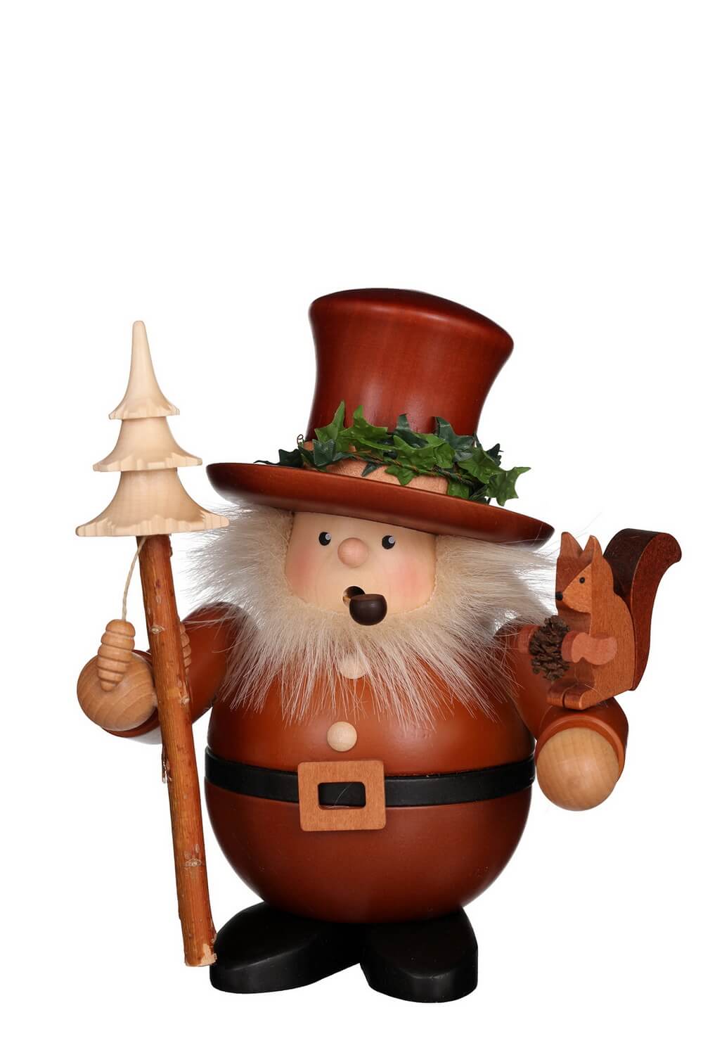 Smoking man forest man with squirrel, 18 cm by Christian Ulbricht