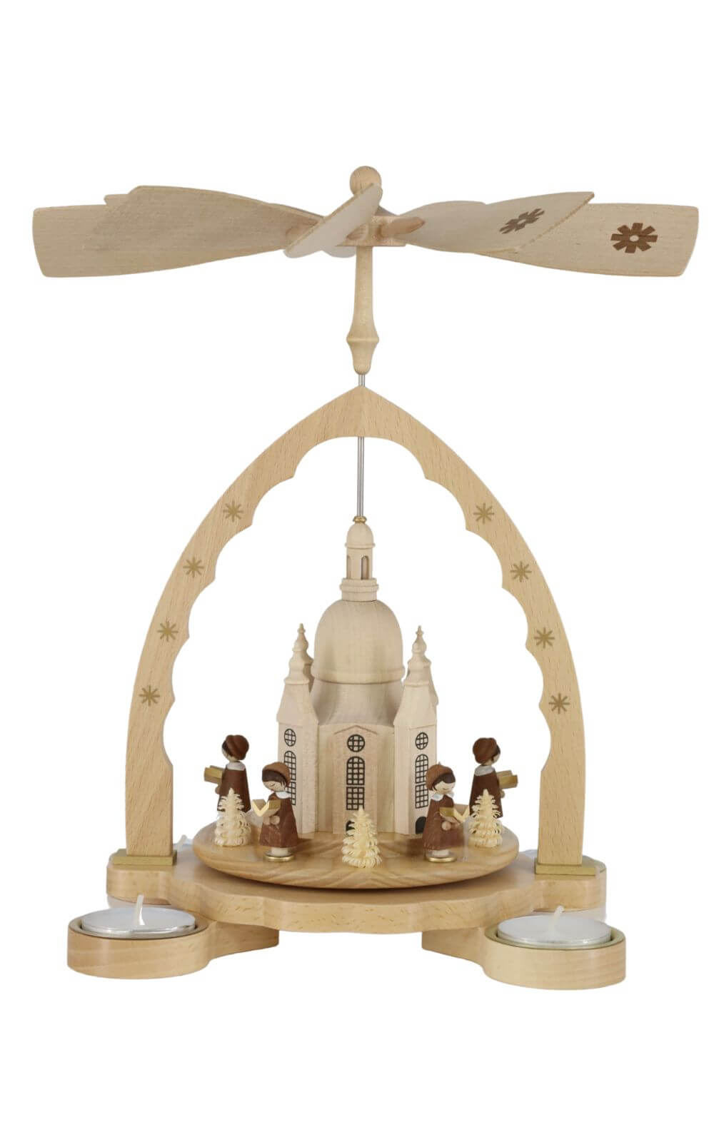 Christmas pyramid Dresden Frauenkirche with Kurrende, 27 cm by Richard Glässer_2
